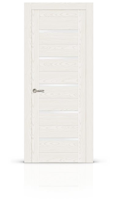 Дверь остекленная Турин 5 шпон белый ясень