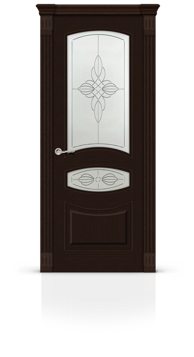 Дверь с остеклением Топаз 2, Венге