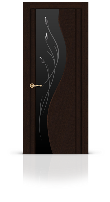 Дверь остекленная Корунд, шпон Венге
