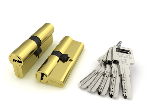 Цилиндровые механизмы FUARO R600 ключ / ключ, цвет - Золото